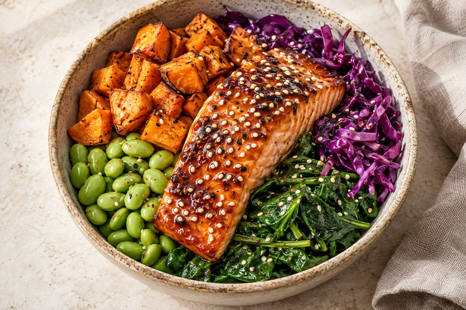 Teriyaki Salmon bowl